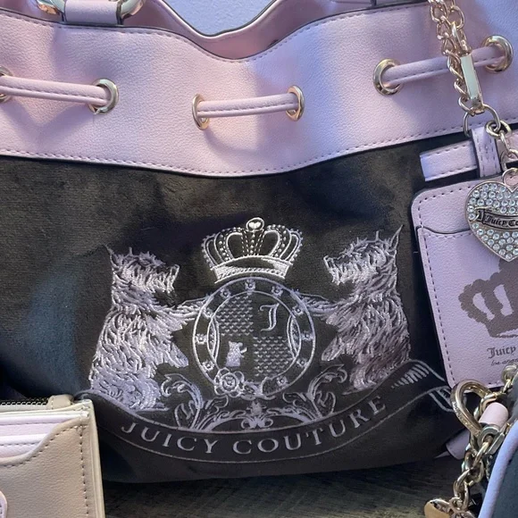 Juicy Couture Black and Pink Tote Set - Picture 7 of 13